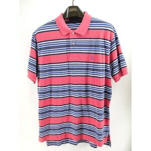 Ralph‎ Lauren Polo Shirt Men's Size XL Pink Striped
